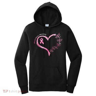 Breast Cancer Awareness Butterfly Simple Logo Women's Hoodie