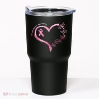 Breast Cancer Awareness Butterfly Simple Logo Tumbler thumb 0