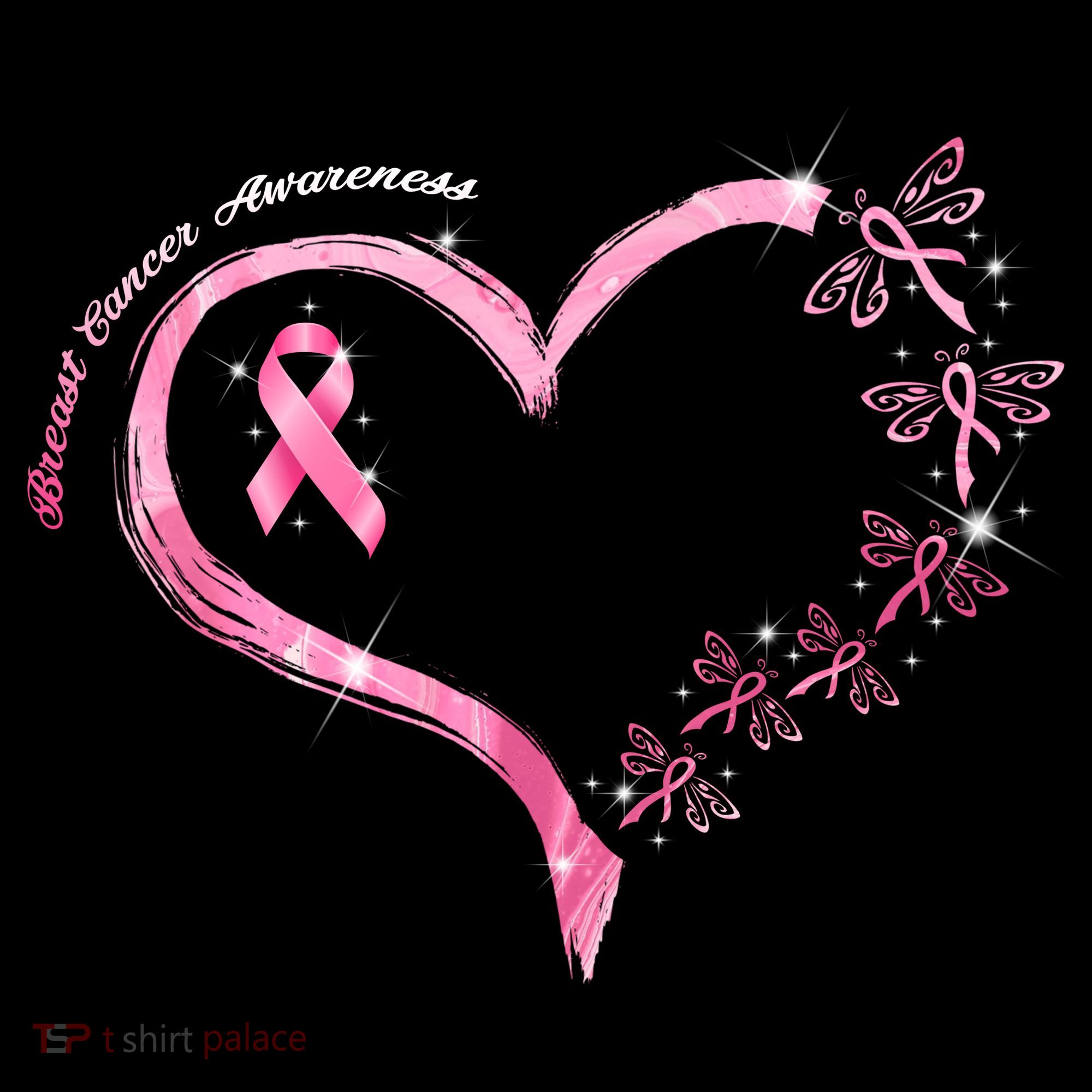 Breast Cancer Awareness Butterfly Simple Logo Mousepad