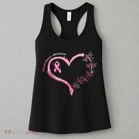 Breast Cancer Awareness Butterfly Simple Logo Women's Tank Top thumb 3