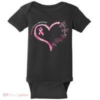 Breast Cancer Awareness Butterfly Simple Logo Baby Bodysuit thumb 0