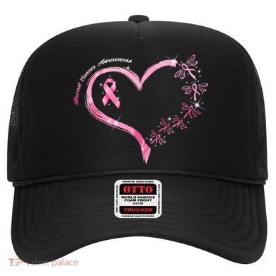 Breast Cancer Awareness Butterfly Simple Logo Hat