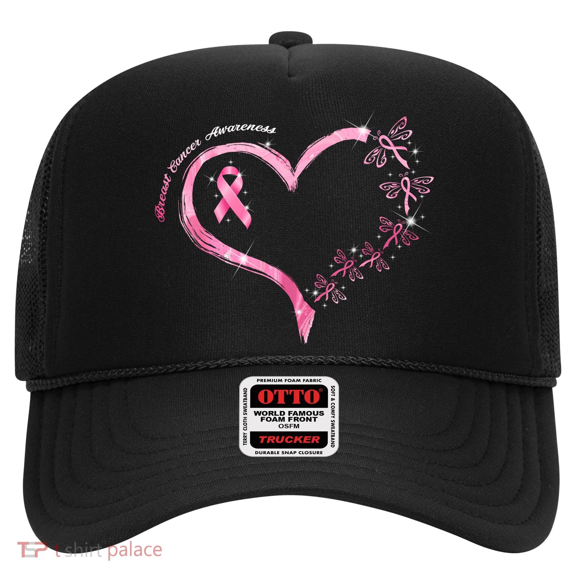 Breast Cancer Awareness Butterfly Simple Logo Hat