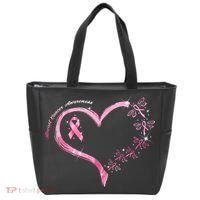 Breast Cancer Awareness Butterfly Simple Logo Tote Bag thumb 0