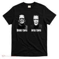 Before Coffee After Coffee Funny Monster T-Shirt thumb 0