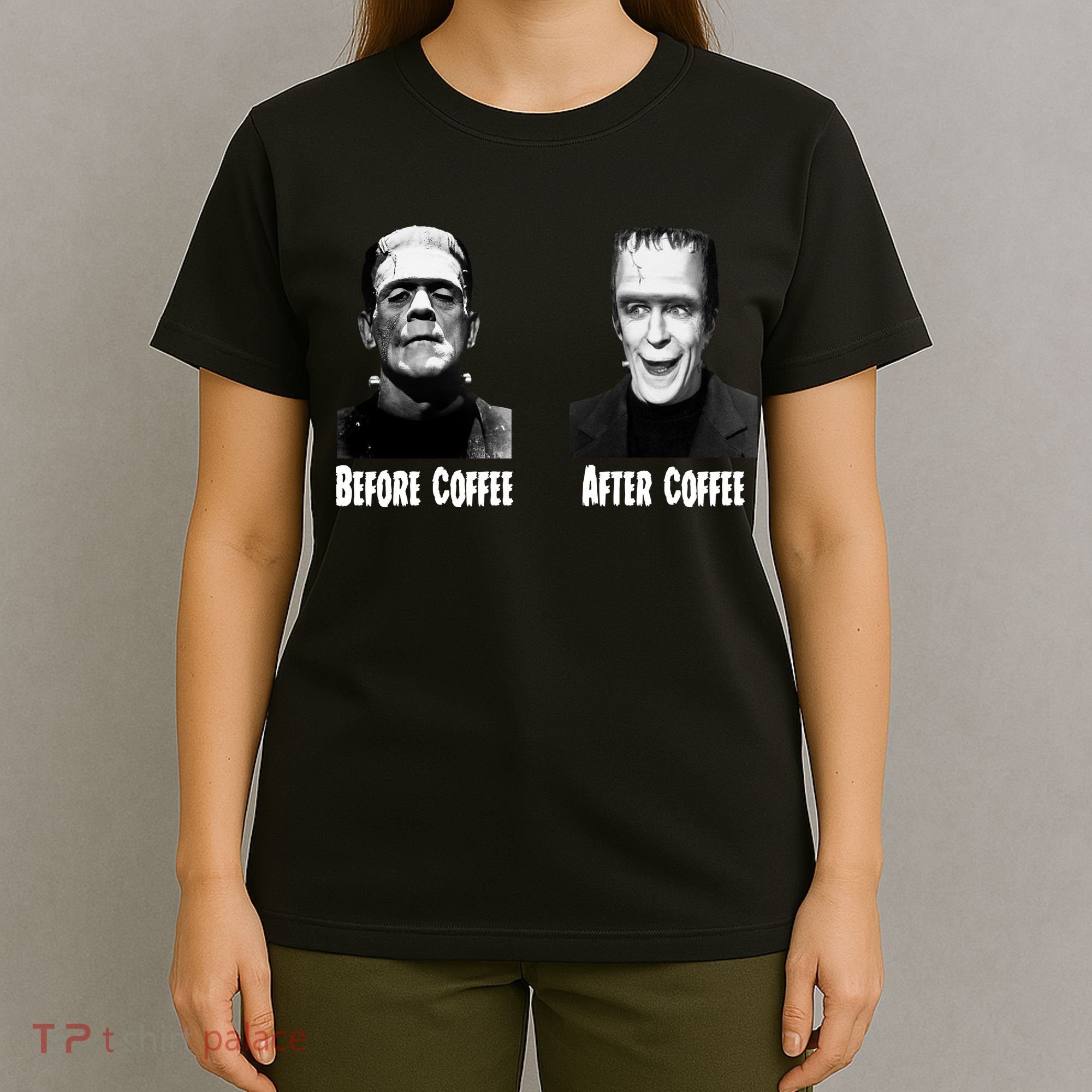 Before Coffee After Coffee Funny Monster T-Shirt