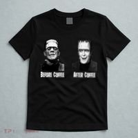 Before Coffee After Coffee Funny Monster T-Shirt thumb 5