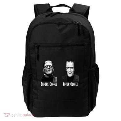 Before Coffee After Coffee Funny Monster Backpack