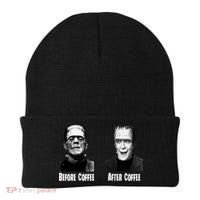 Before Coffee After Coffee Funny Monster Beanie thumb 0