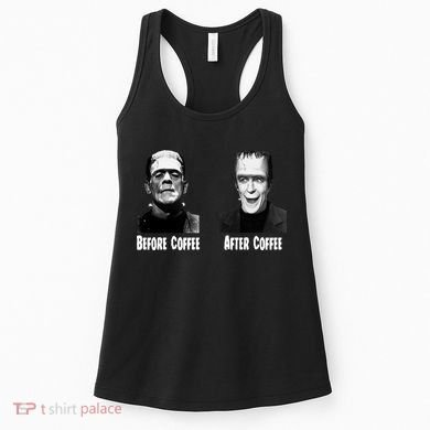 Before Coffee After Coffee Funny Monster Women's Tank Top