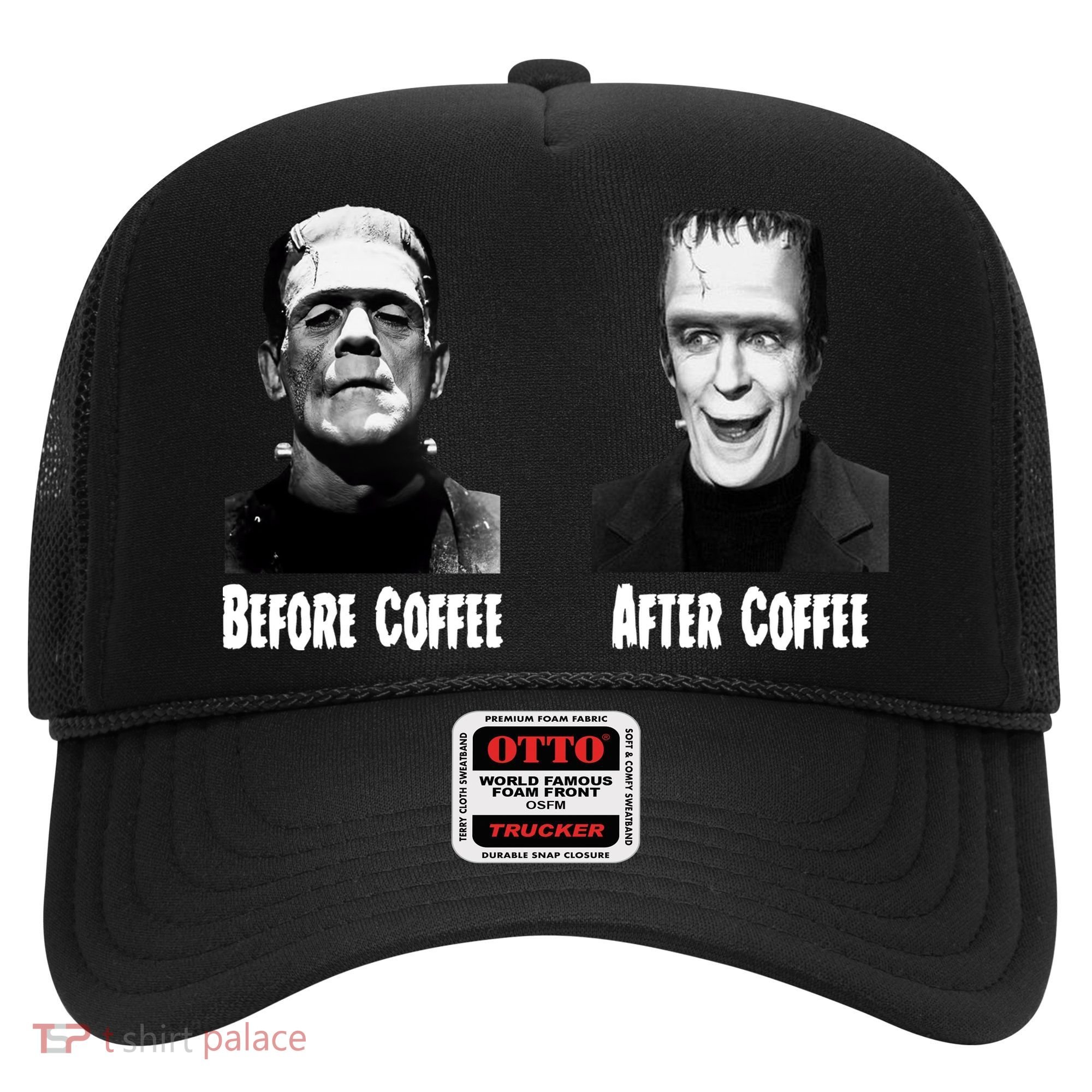 Before Coffee After Coffee Funny Monster Hat