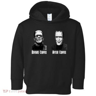 Before Coffee After Coffee Funny Monster Toddler Hoodie
