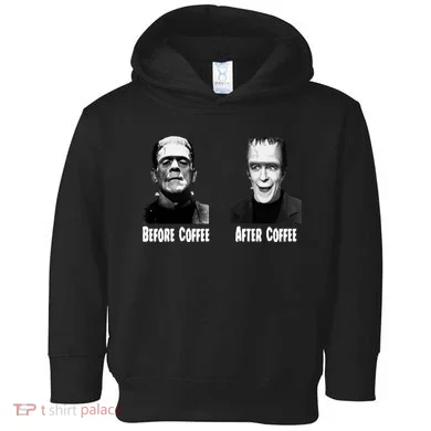 Before Coffee After Coffee Funny Monster Toddler Hoodie