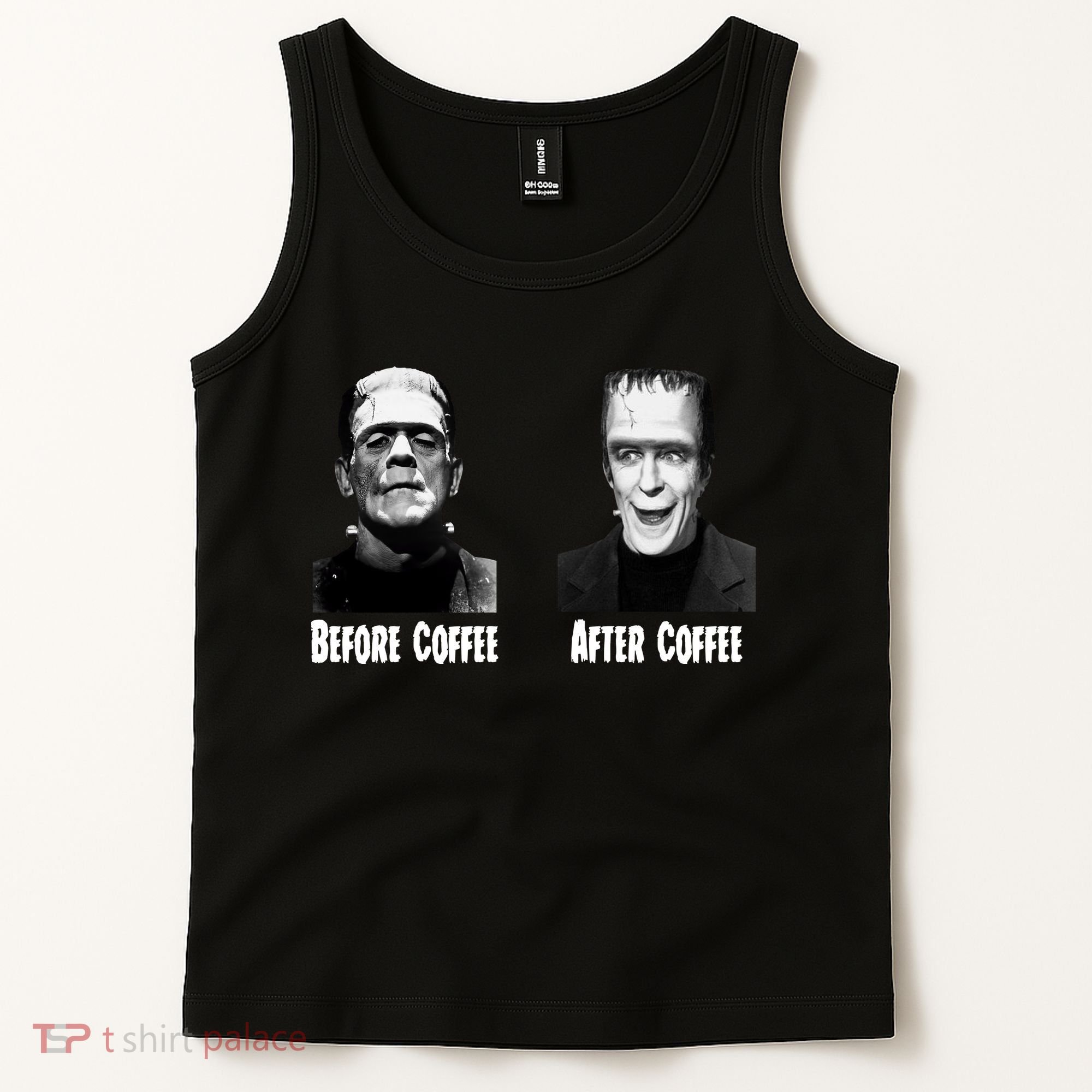 Before Coffee After Coffee Funny Monster Tank Top