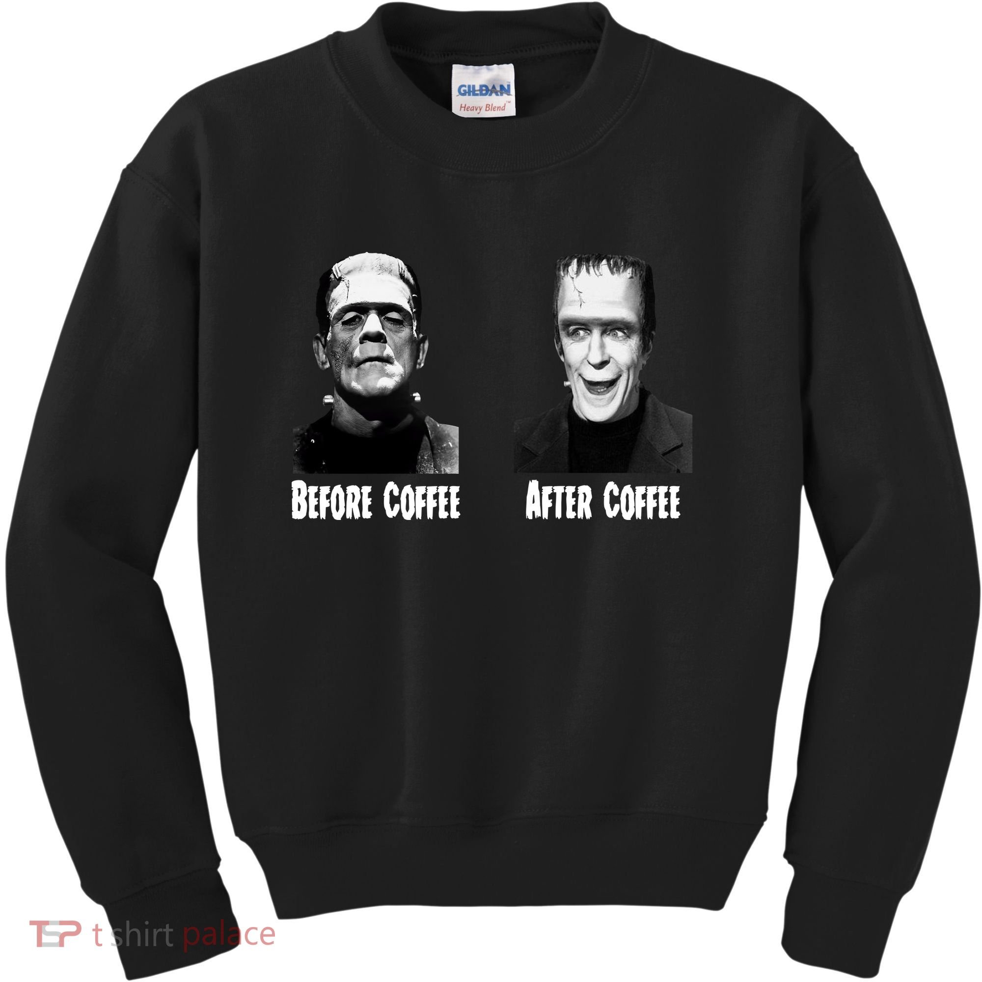 Before Coffee After Coffee Funny Monster Kids Sweatshirt