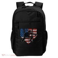 Baseball Catcher American Flag Home Plate Funny Gift Backpack thumb 0