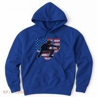 Baseball Catcher American Flag Home Plate Funny Gift Hoodie thumb 0