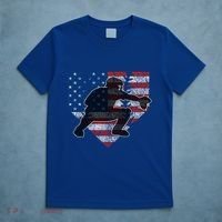 Baseball Catcher American Flag Home Plate Funny Gift T-Shirt thumb 5