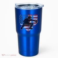 Baseball Catcher American Flag Home Plate Funny Gift Tumbler thumb 0