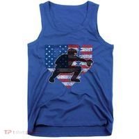 Baseball Catcher American Flag Home Plate Funny Gift Tank Top thumb 0
