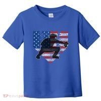 Baseball Catcher American Flag Home Plate Funny Gift Toddler T-Shirt thumb 0