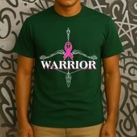 Breast Cancer Awareness Warrior Vintage Bow And Arrow T-Shirt thumb 3