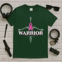 Breast Cancer Awareness Warrior Vintage Bow And Arrow T-Shirt thumb 5