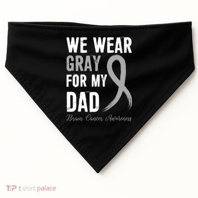 Brain Cancer Awareness T USA-Made Doggie Bandana