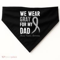 Brain Cancer Awareness T USA-Made Doggie Bandana thumb 0