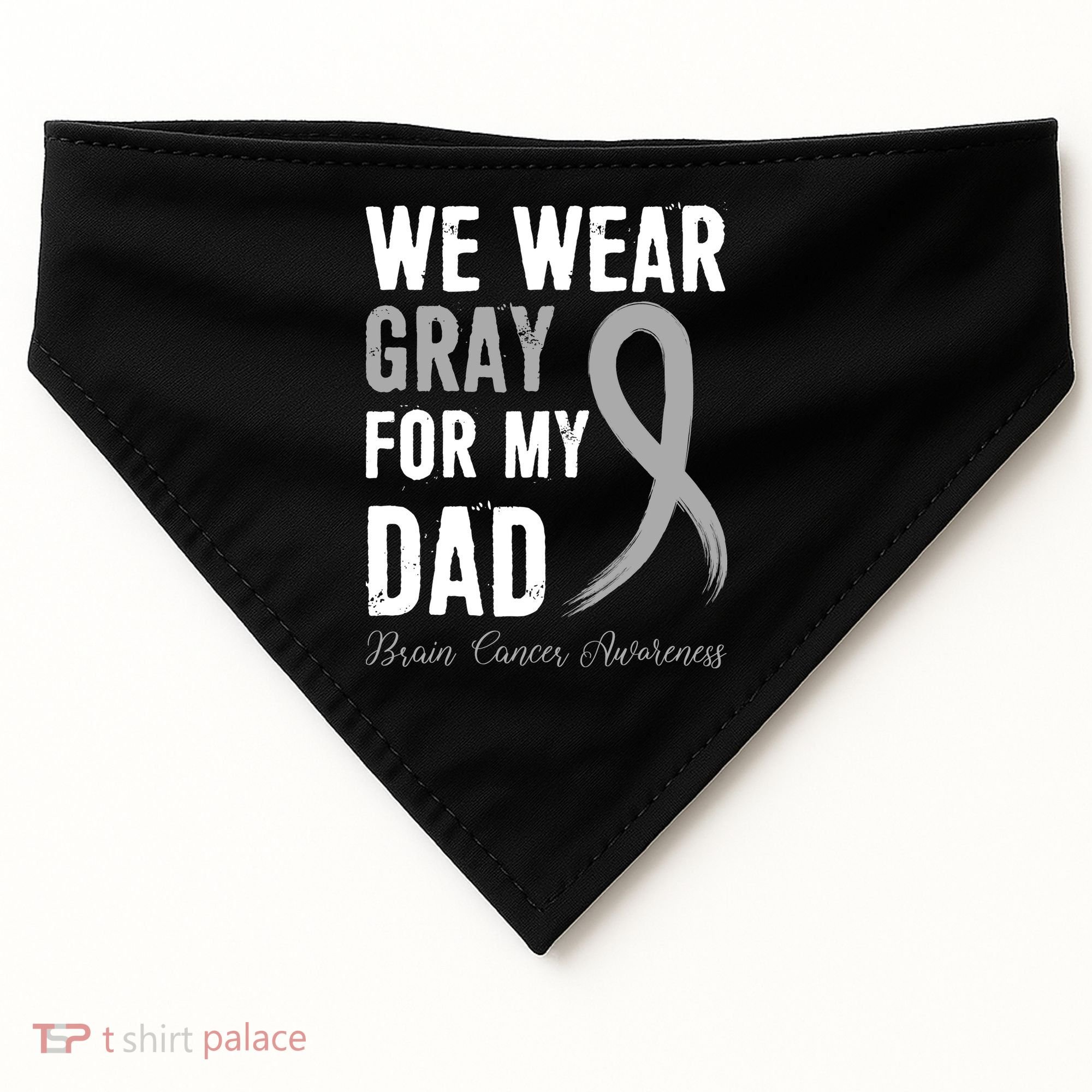 Brain Cancer Awareness T USA-Made Doggie Bandana