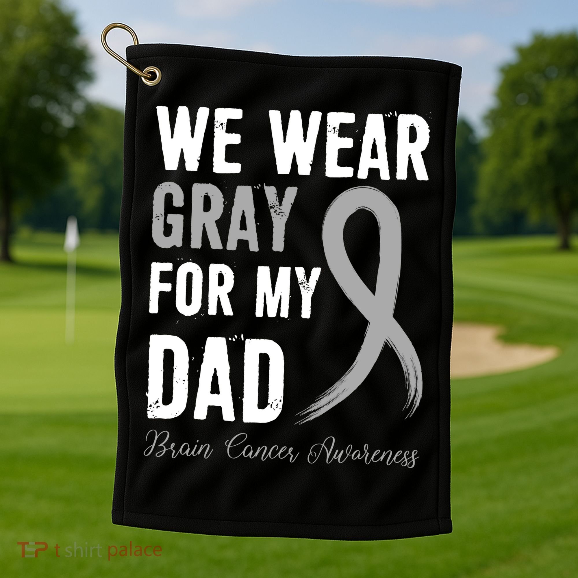Brain Cancer Awareness T Golf Towel