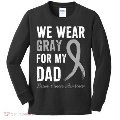 Brain Cancer Awareness T Kids Long Sleeve Shirt