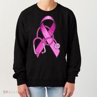 Breast Cancer Awareness Pink Ribbon Stethoscope Women's Sweatshirt thumb 0