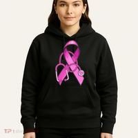 Breast Cancer Awareness Pink Ribbon Stethoscope Hoodie thumb 5