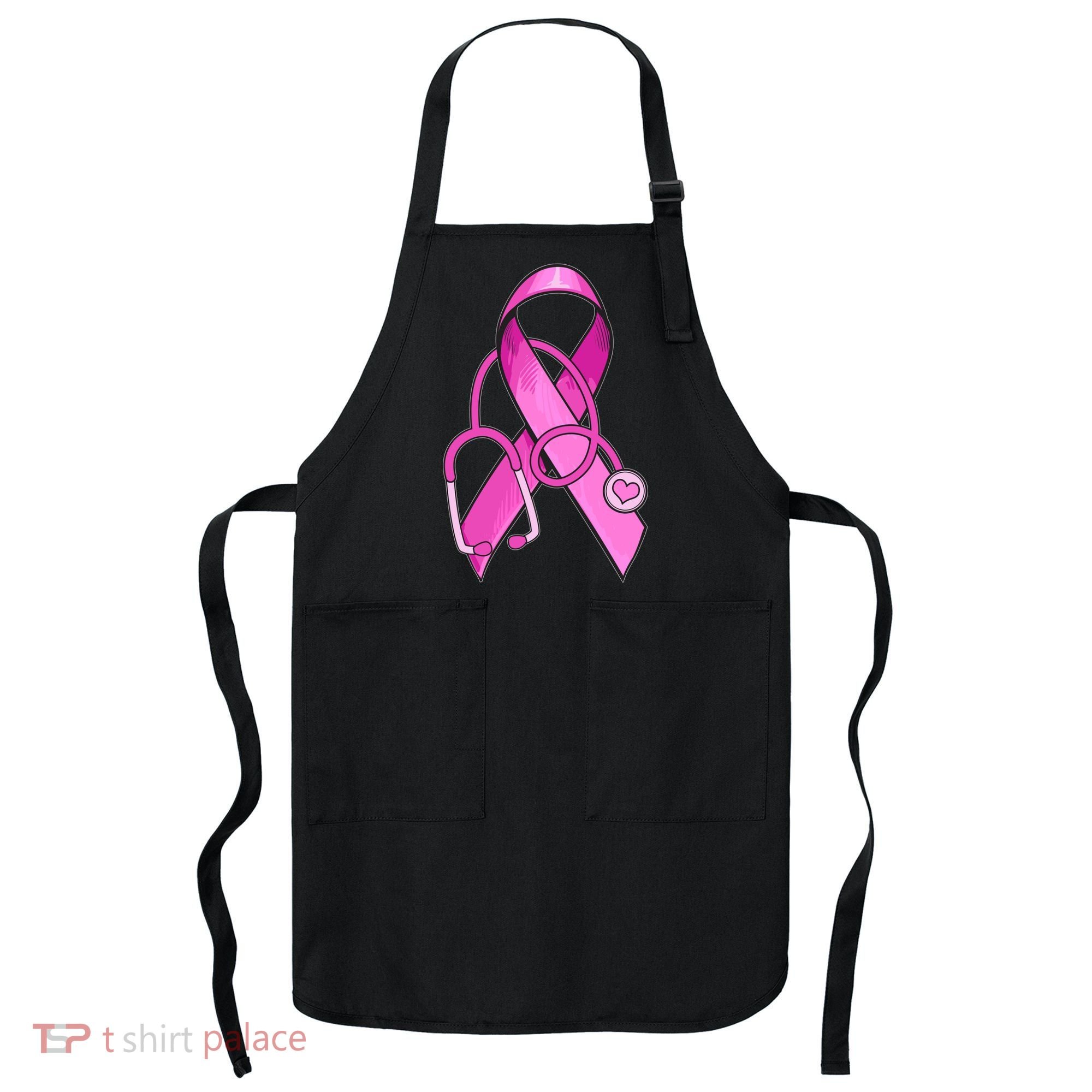 Breast Cancer Awareness Pink Ribbon Stethoscope Apron