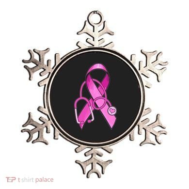 Breast Cancer Awareness Pink Ribbon Stethoscope Ornament