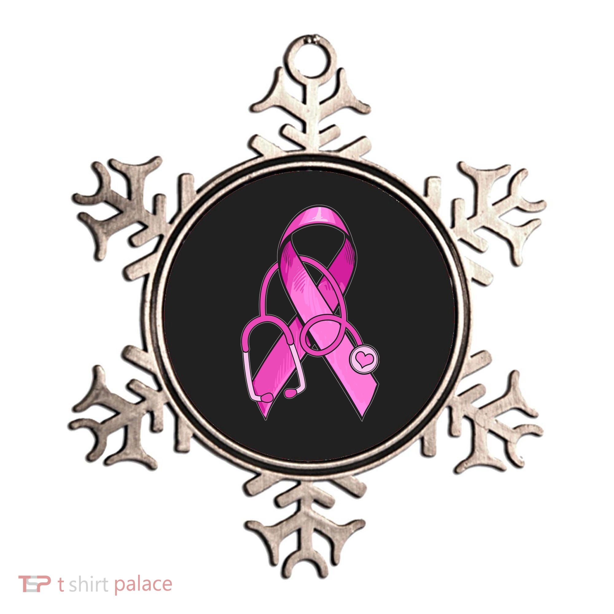 Breast Cancer Awareness Pink Ribbon Stethoscope Ornament