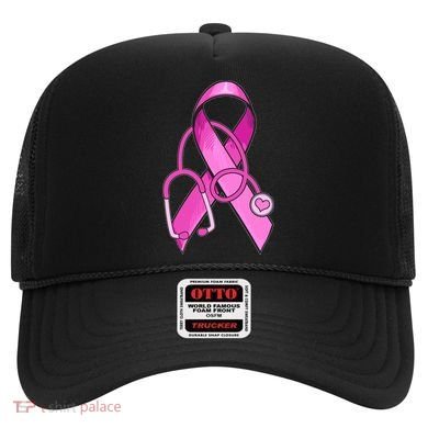 Breast Cancer Awareness Pink Ribbon Stethoscope Hat