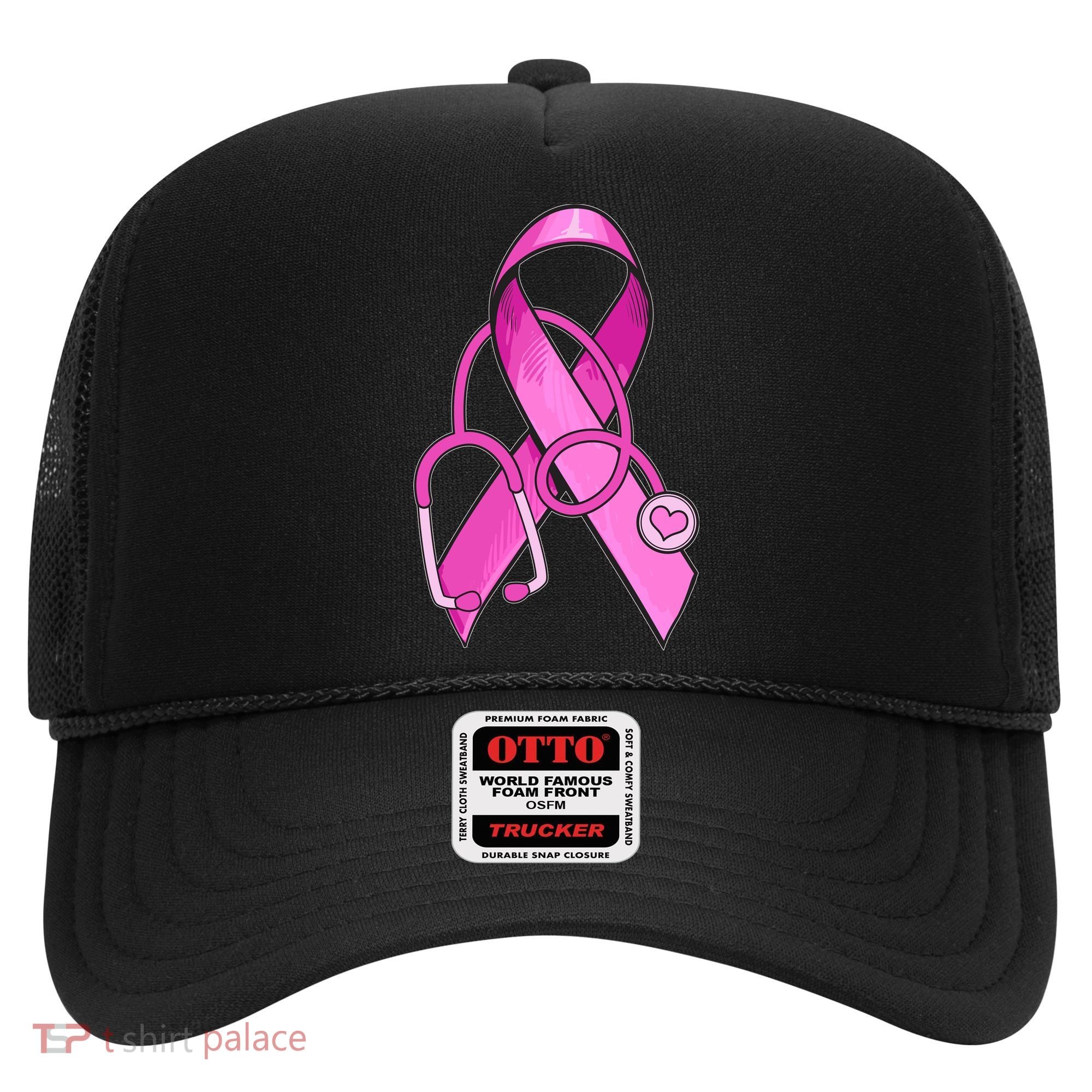 Breast Cancer Awareness Pink Ribbon Stethoscope Hat