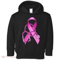 Breast Cancer Awareness Pink Ribbon Stethoscope Toddler Hoodie thumb 0