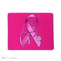 Breast Cancer Awareness Pink Ribbon Stethoscope Mousepad thumb 0