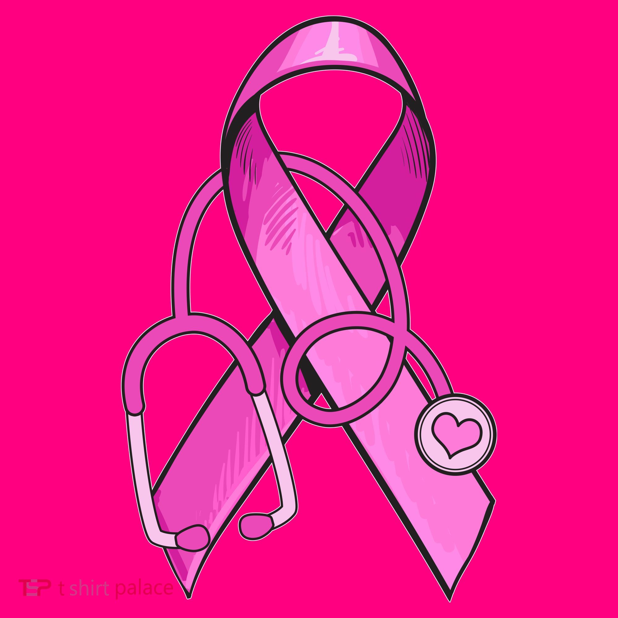 Breast Cancer Awareness Pink Ribbon Stethoscope Women's Tank Top