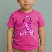 Breast Cancer Awareness Pink Ribbon Stethoscope Toddler T-Shirt thumb 2