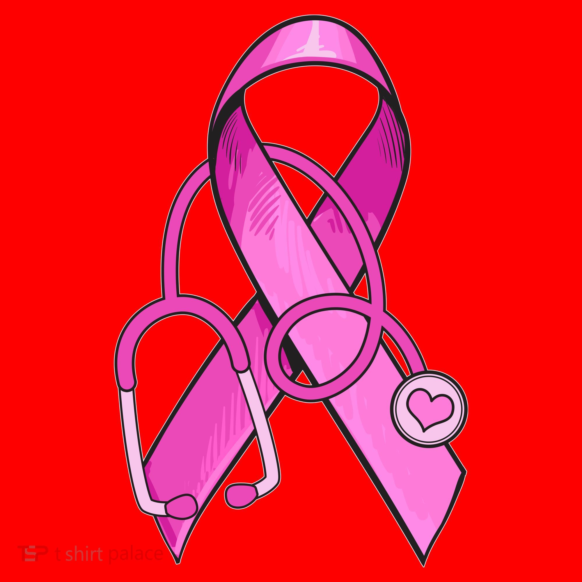 Breast Cancer Awareness Pink Ribbon Stethoscope Santa Hat