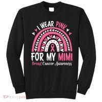 Breast Cancer Awareness Rainbow I Wear Pink For My Mimi Sweatshirt thumb 0