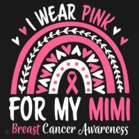 Breast Cancer Awareness Rainbow I Wear Pink For My Mimi Women's Hoodie thumb 2