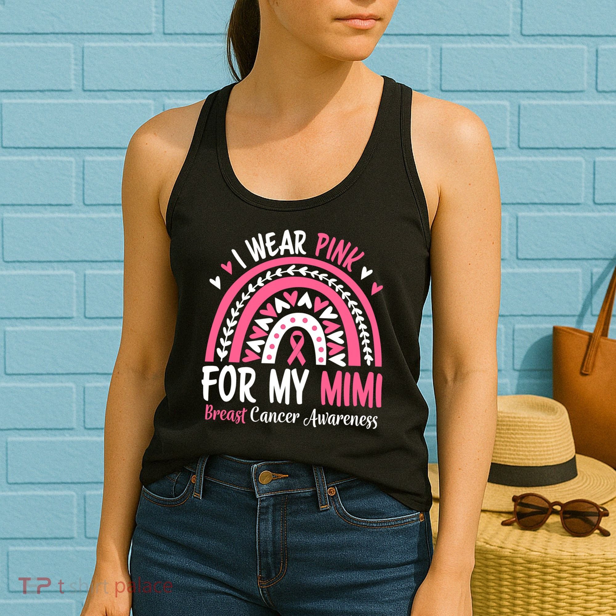 Breast Cancer Awareness Rainbow I Wear Pink For My Mimi Women's Tank Top