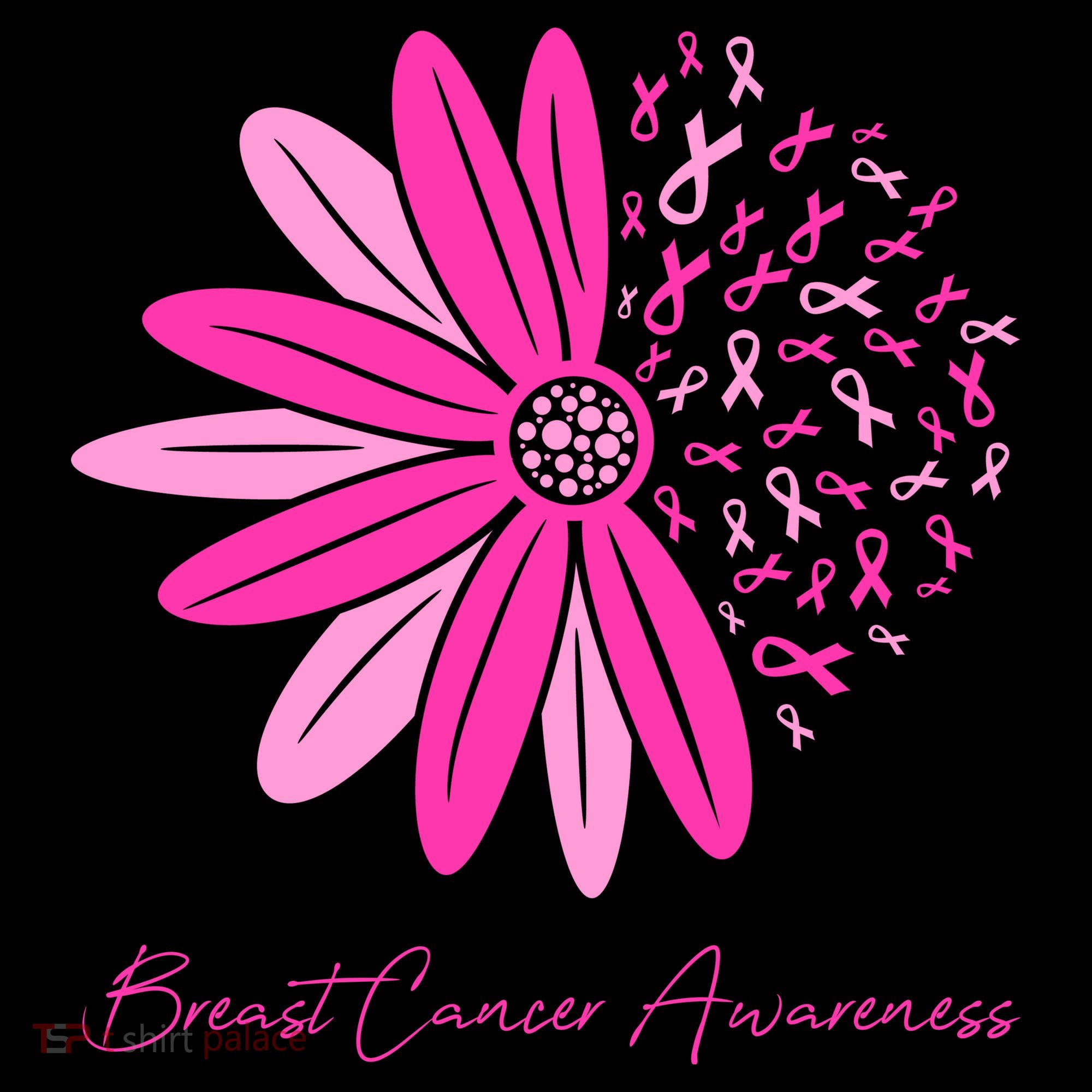 Breast Cancer Awareness Sunflower Ribbon Women's Hoodie