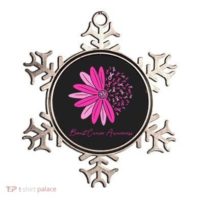 Breast Cancer Awareness Sunflower Ribbon Ornament