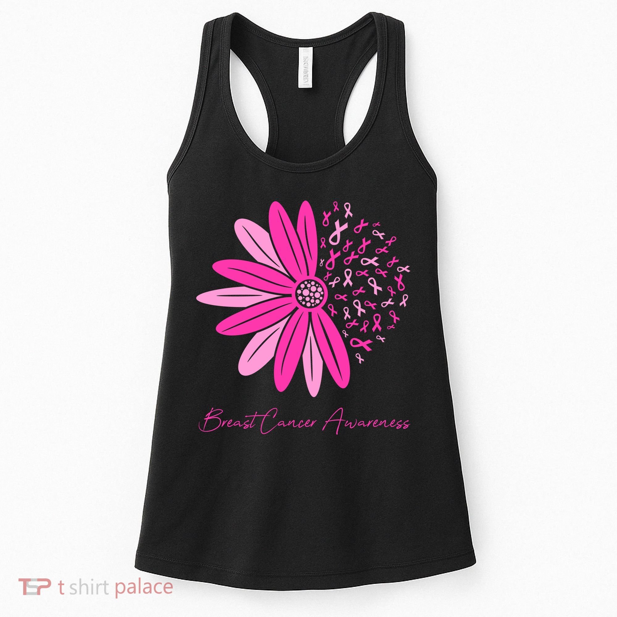 Breast Cancer Awareness Sunflower Ribbon Women's Tank Top